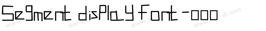 Segment display font字体转换